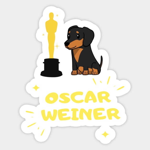 The award "Weiner" Sausage dog Sticker by AJDP23